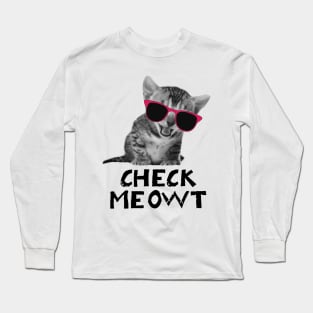 Check Meowt Funny Long Sleeve T-Shirt